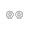 Thumbnail Image 2 of Multi-Diamond Halo Stud Earrings 1/2 ct tw 10K White Gold