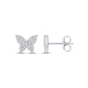 Thumbnail Image 3 of Diamond Butterfly Stud Earrings 1/6 ct tw 10K White Gold