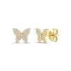 Thumbnail Image 1 of Diamond Butterfly Stud Earrings 1/6 ct tw 10K Yellow Gold