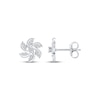 Thumbnail Image 3 of Diamond Pinwheel Stud Earrings 1/8 ct tw 10K White Gold