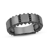 Thumbnail Image 1 of Ink & Ice Men's Black Diamond Studded Wedding Band 1/5 ct tw Black Rhodium-Plated 10K White Gold