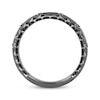 Thumbnail Image 3 of Ink & Ice Men's Black Diamond Studded Wedding Band 1/5 ct tw Black Rhodium-Plated 10K White Gold