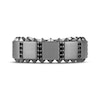 Thumbnail Image 4 of Ink & Ice Men's Black Diamond Studded Wedding Band 1/5 ct tw Black Rhodium-Plated 10K White Gold