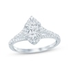 Thumbnail Image 1 of Lab-Grown Diamonds by KAY Marquise-Cut Halo Engagement Ring 3/4 ct tw 14K White Gold