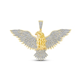 Men's Diamond Eagle Charm 1/3 ct tw 10K Yellow Gold