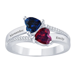 1/20 Ct. tw Diamond Birthstone Couple's Ring