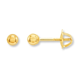 Children's Ball Earrings 14K Yellow Gold