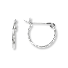 Hoop Earrings 14K White Gold