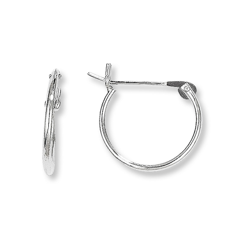 Main Image 1 of Hoop Earrings 14K White Gold