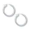 Thumbnail Image 1 of Hoop Earrings 14K White Gold 25mm