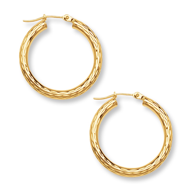 Main Image 1 of Hoop Earrings 14K Yellow Gold 30mm