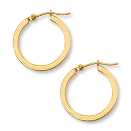 Hoop Earrings 14K Yellow Gold 20mm