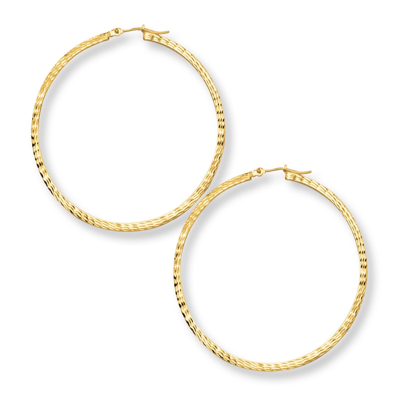 Main Image 1 of Hoop Earrings 14K Yellow Gold 50mm