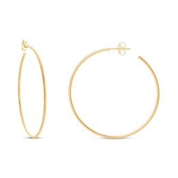 Hoop Earrings 14K Yellow Gold 40mm