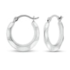 Thumbnail Image 0 of Stamped Fashion Hoop Earrings 14K White Gold