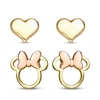 Thumbnail Image 1 of Children's Minnie Mouse Earrings Boxed Set 14K Two-Tone Gold