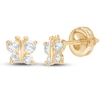 Thumbnail Image 1 of Children's Cubic Zirconia Butterfly Earrings 14K Yellow Gold