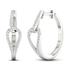 Thumbnail Image 0 of Love + Be Loved Diamond Hoop Earrings 1/6 ct tw 10K White Gold