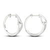 Thumbnail Image 2 of Love + Be Loved Diamond Hoop Earrings 1/6 ct tw 10K White Gold