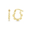 Thumbnail Image 0 of Polished Flower Hoop Earrings 14K Yellow Gold