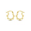 Thumbnail Image 1 of Polished Flower Hoop Earrings 14K Yellow Gold