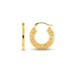 Thumbnail Image 0 of Greek Key Stamp Hoop Earrings 14K Yellow Gold