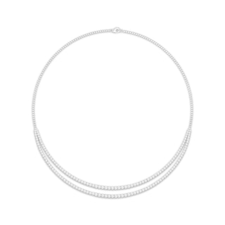 Sterling Silver Necklace made with Diamond Cut Paperclip Chain (3mm) and 2  Circles in Center, Measures 17 Long, Plus 2 Extender for Adjustable  Length, Rhodium Finish - Reflections Fine Jewelry