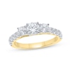 Thumbnail Image 1 of Round-Cut Diamond Three-Stone Engagement Ring 1-1/2 ct tw 14K Yellow Gold