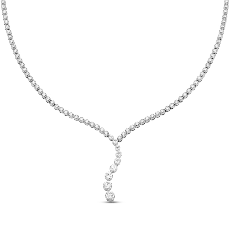 Diamond Riviera Journey Necklace 3-1/2 ct tw 10K White Gold 17.75