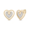 Thumbnail Image 1 of Hallmark Diamonds Looping Heart Earrings 1/6 ct tw 10K Yellow Gold