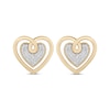 Thumbnail Image 2 of Hallmark Diamonds Looping Heart Earrings 1/6 ct tw 10K Yellow Gold