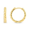 Thumbnail Image 3 of Twist Huggie Hoop Earrings 14K Yellow Gold