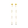 Thumbnail Image 2 of Paperclip Chain Dangle Earrings 14K Yellow Gold