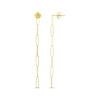 Thumbnail Image 3 of Paperclip Chain Dangle Earrings 14K Yellow Gold