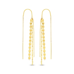 Multi-Chain Dangle Threader Earrings 14K Yellow Gold