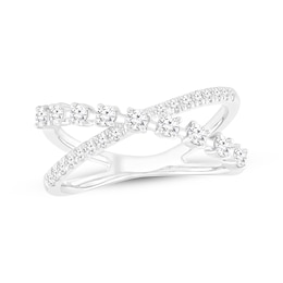 Lab-Created Diamonds by KAY Crossover Ring 1/2 ct tw 10K White Gold