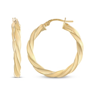 Woven Heart Hoop Earrings 14K Yellow Gold