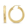 Thumbnail Image 3 of Reaura Textured Hoop Earrings Repurposed 14K Yellow Gold 23mm