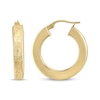 Thumbnail Image 3 of Reaura Textured Hoop Earrings Repurposed 14K Yellow Gold 27mm