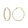 Thumbnail Image 1 of Reaura Flat Tube Hoop Earrings Repurposed 14K Yellow Gold 32mm