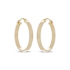 Thumbnail Image 2 of Reaura Flat Tube Hoop Earrings Repurposed 14K Yellow Gold 32mm