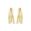 Thumbnail Image 2 of Reaura Flared Three-Row Tube Hoop Earrings Repurposed 14K Yellow Gold 29mm