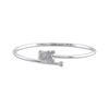 Thumbnail Image 1 of Teddy Bear Jewelry Collection Honoring St. Jude Diamond Flex Bangle Bracelet 1/10 ct tw Sterling Silver