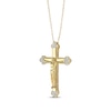 Thumbnail Image 2 of Diamond Crucifix Necklace 1/10 ct tw 14K Yellow Gold 18&quot;