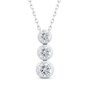 Thumbnail Image 1 of Memories Moments Magic Diamond Three-Stone Vertical Necklace 1 ct tw 10K White Gold 18&quot;