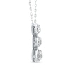 Thumbnail Image 2 of Memories Moments Magic Diamond Three-Stone Vertical Necklace 1 ct tw 10K White Gold 18&quot;