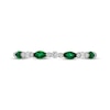 Thumbnail Image 3 of Neil Lane Marquise-Cut Natural Emerald & Diamond Anniversary Ring 1/6 ct tw 14K White Gold