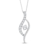 Thumbnail Image 1 of Threads of Love Diamond Swirl Necklace 1 ct tw 10K White Gold 18&quot;