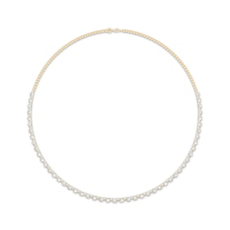 Lab-Grown Diamonds by KAY Riviera Necklace 6 ct tw 10K Yellow Gold 17&quot;