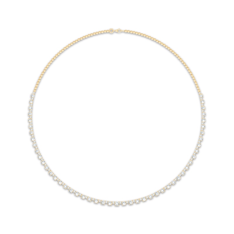 Main Image 1 of KAY Lab-Grown Diamonds Riviera Necklace 6 ct tw 10K Yellow Gold 17&quot;